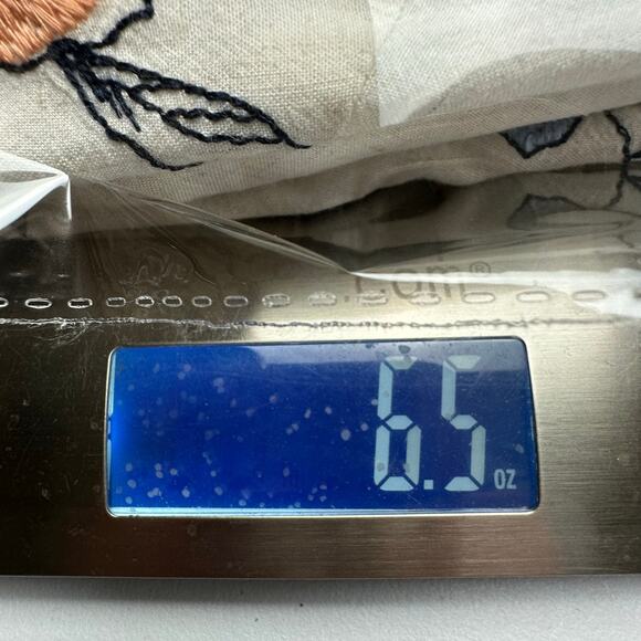 J Jill Top Womens Medium Cream Floral Embroidered Linen Tunic Lightweight Spring - Picture 11 of 12